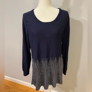Soft Surroundings Size XL Navy Blue and Silver Sweater
